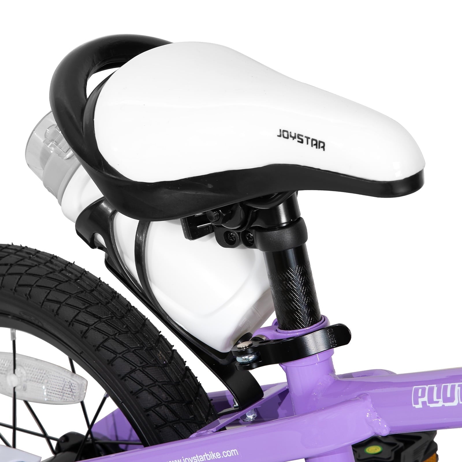 JOYSTAR Pluto Kids Bike with Training Wheels for 12 inch Bike, Gray