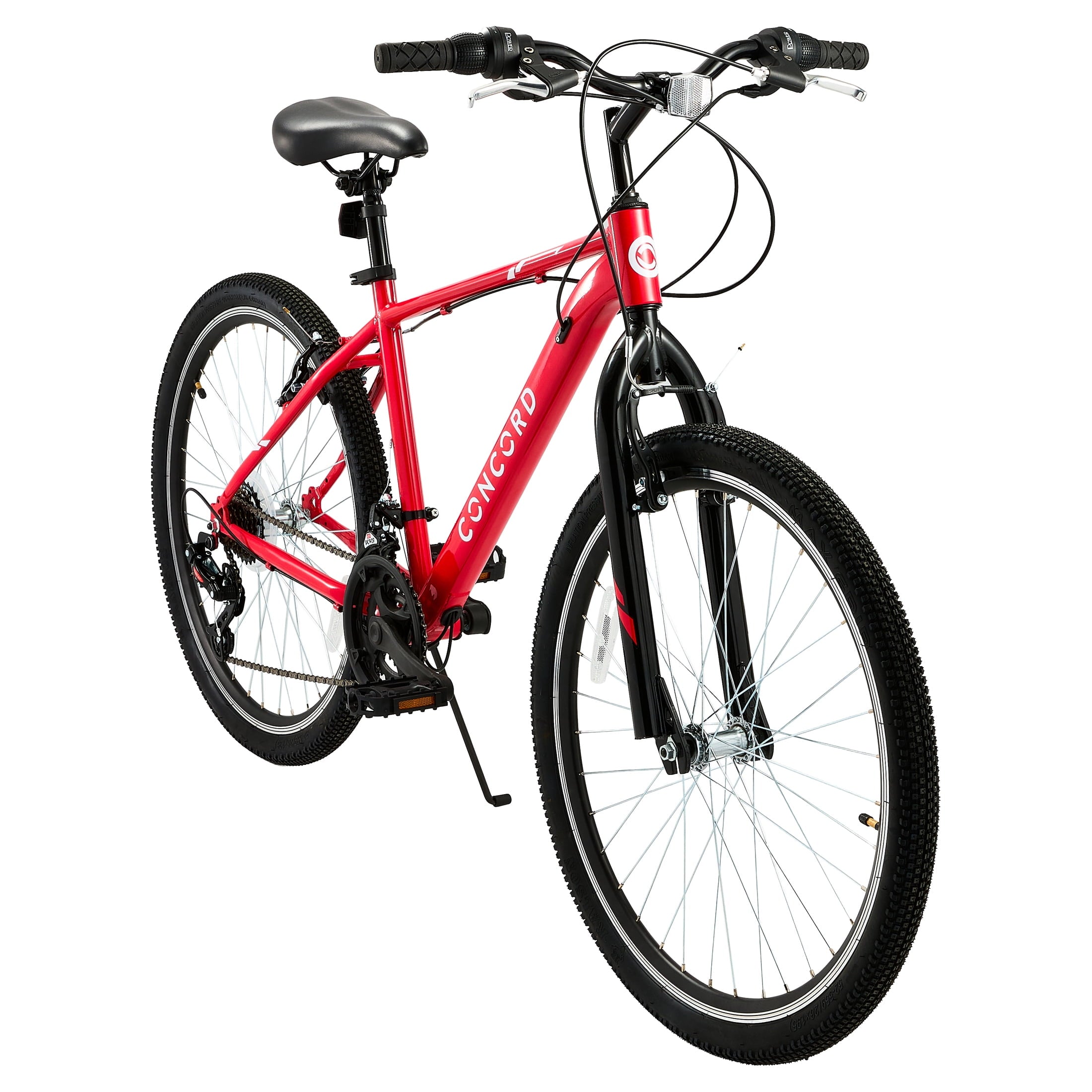 Concord 26 Hybrid Bike, 21 Speed, Red, Fits Riders 5'2-5'10, Teen, Adult, Unisex