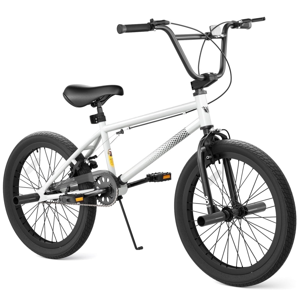 KORIMEFA Freestyle Kids BMX Bikes 18 20 Inch Kids Bicycles for Years Old Boys Girls Teen with Adjustable Seat and Handbrake, for Kids 8-12 Beginner-Level to Advanced Rider