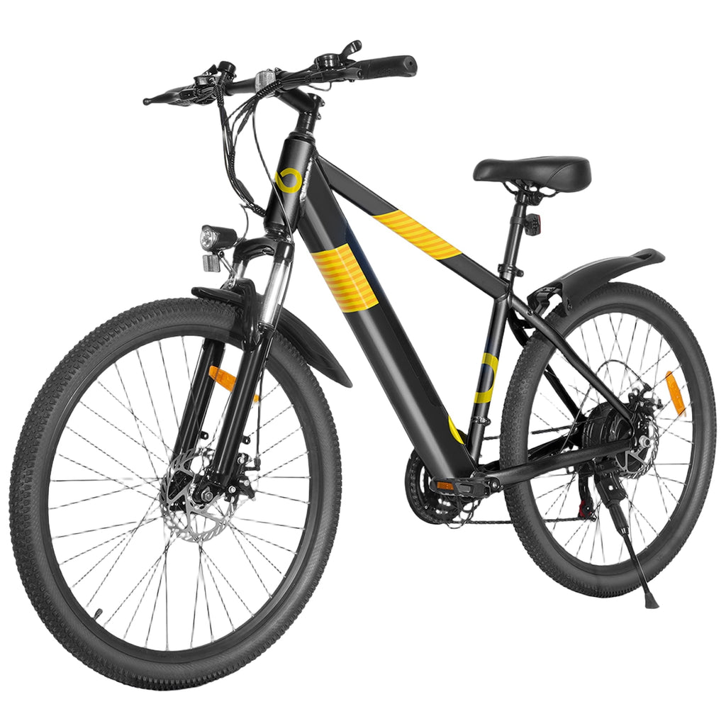 MIHOVER 26Electric Bike for Adults 350W 20MPH, 36V Removable Battery 7-Speed, UL2849 Certified City & Light Off-Road E-Bike with Lock -Black