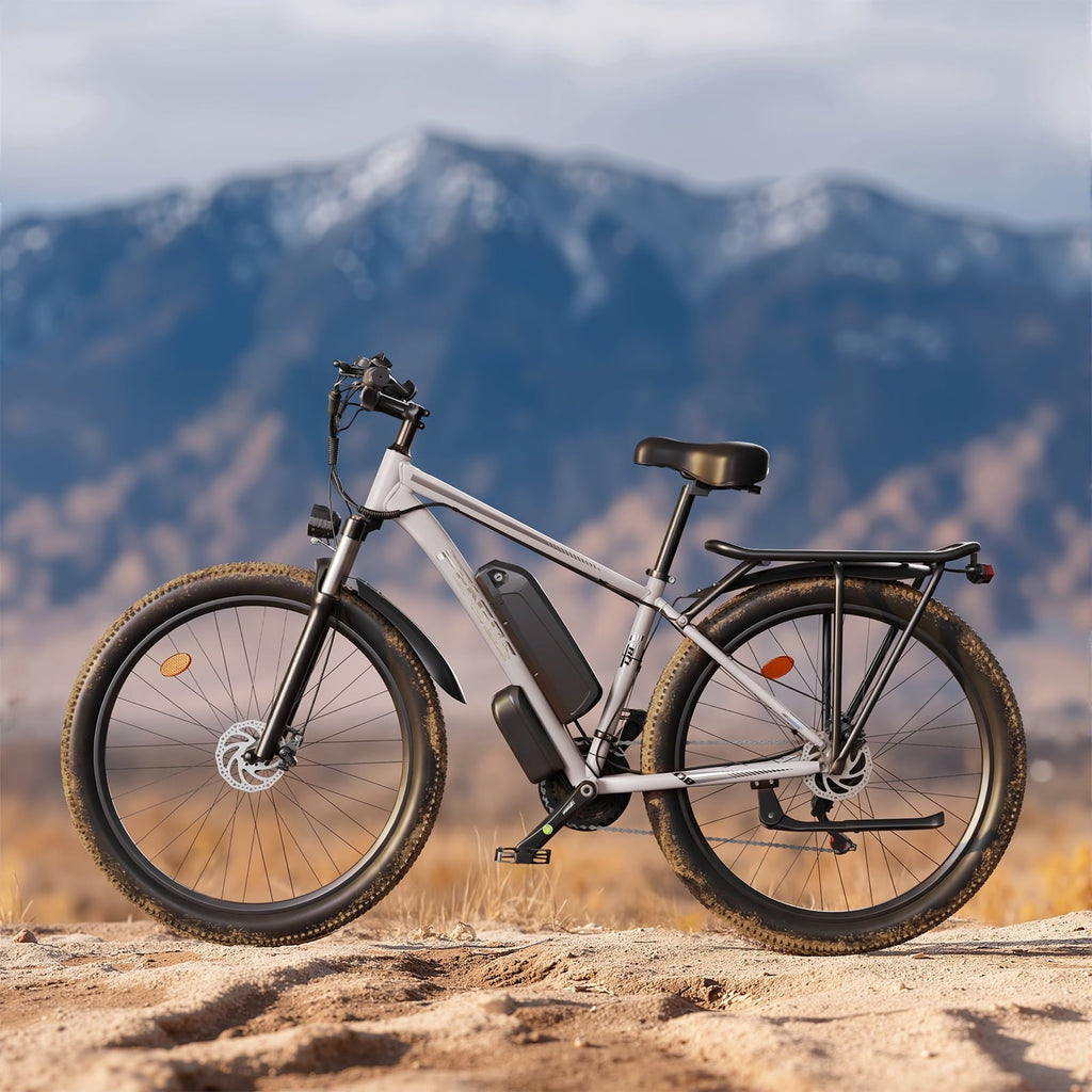 FENGQS 27.5 Electric Bike for Adults, 2000W Peak Power Motor Ebike, 35MPH 80Miles Electric Mountain Bike with 17.5AH Removable Battery-UL 2849, 21-Speed, White