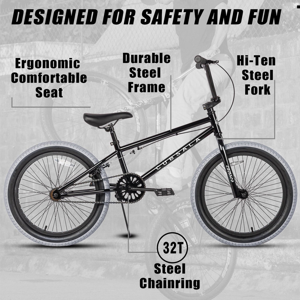 cubsala 18 in Freestyle BMX Kids Bike for Age 5-8 Years Old Boys Girls,Blue