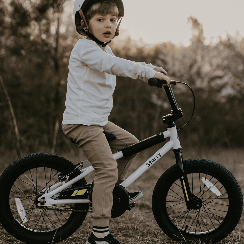 Glerc 16 Inch Little Kids Bike for Over 4 Years Old Boys Girls Youth BMX Style Bicycle with Training Wheels Coaster & Rear V Brake, Black