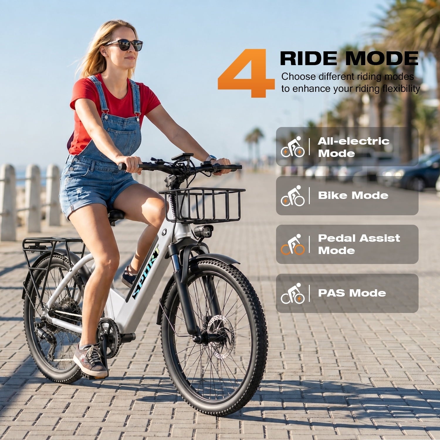F26-1500W Off-Road Electric Bike, 26 Tire 55 Miles Electric Bike ,48V 10.5 Internal Battery (Removable), Top Speed 30MPH, Electric Mountain Bike Beach Bike, Professional 7 Speed UL2849
