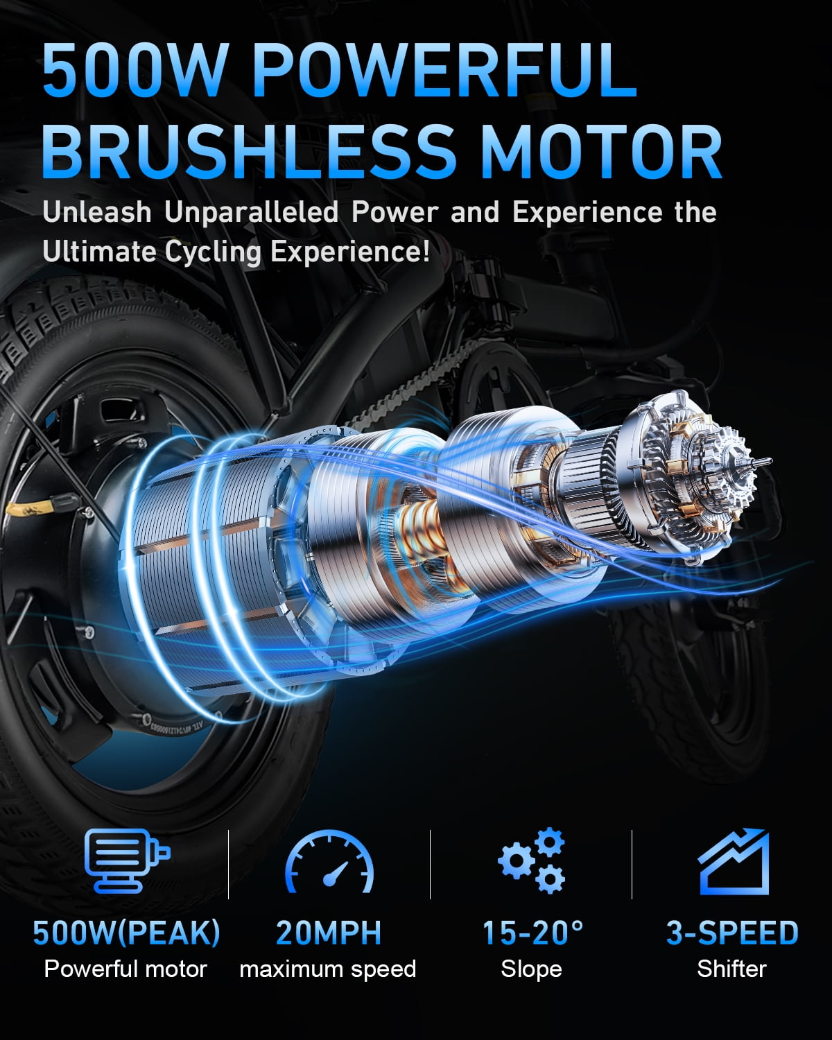 BroPath Electric Bike for Adults, 14 Folding Ebike, Electric Bicycle with 576WH Battery, 21MPH,20+ Miles(MAX),450W High Motor,Multi-Shock Absorption,Commuting Mini E Bikes,UL2849,Ebike for Teens