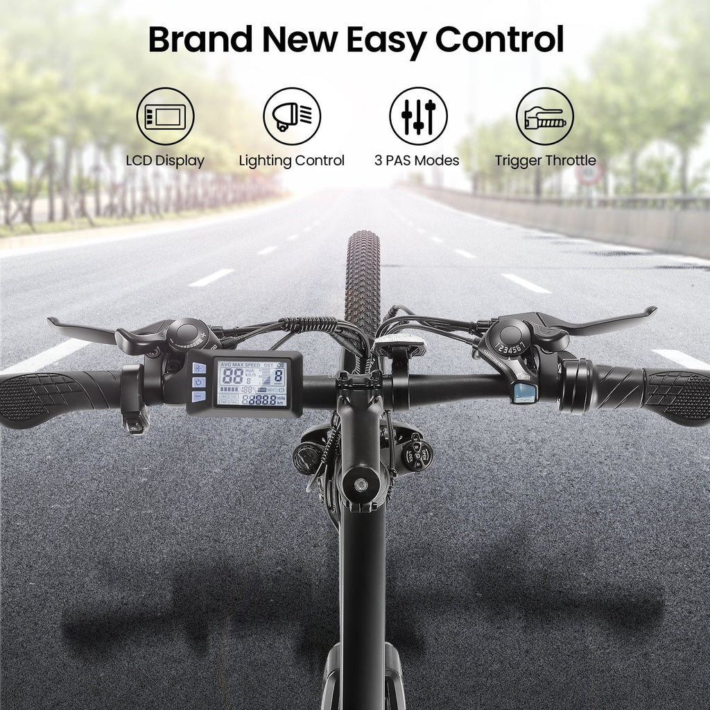 Gocio 26 Electric Bike, 350W Electric Bike for Adults 19.8MPH Electric Mountain Bike, LCD, Lockable Suspension Fork, 374.4Wh 36V Battery UL2849 Certified, 21-Speed E-Bikes Adult Electric Bicycle