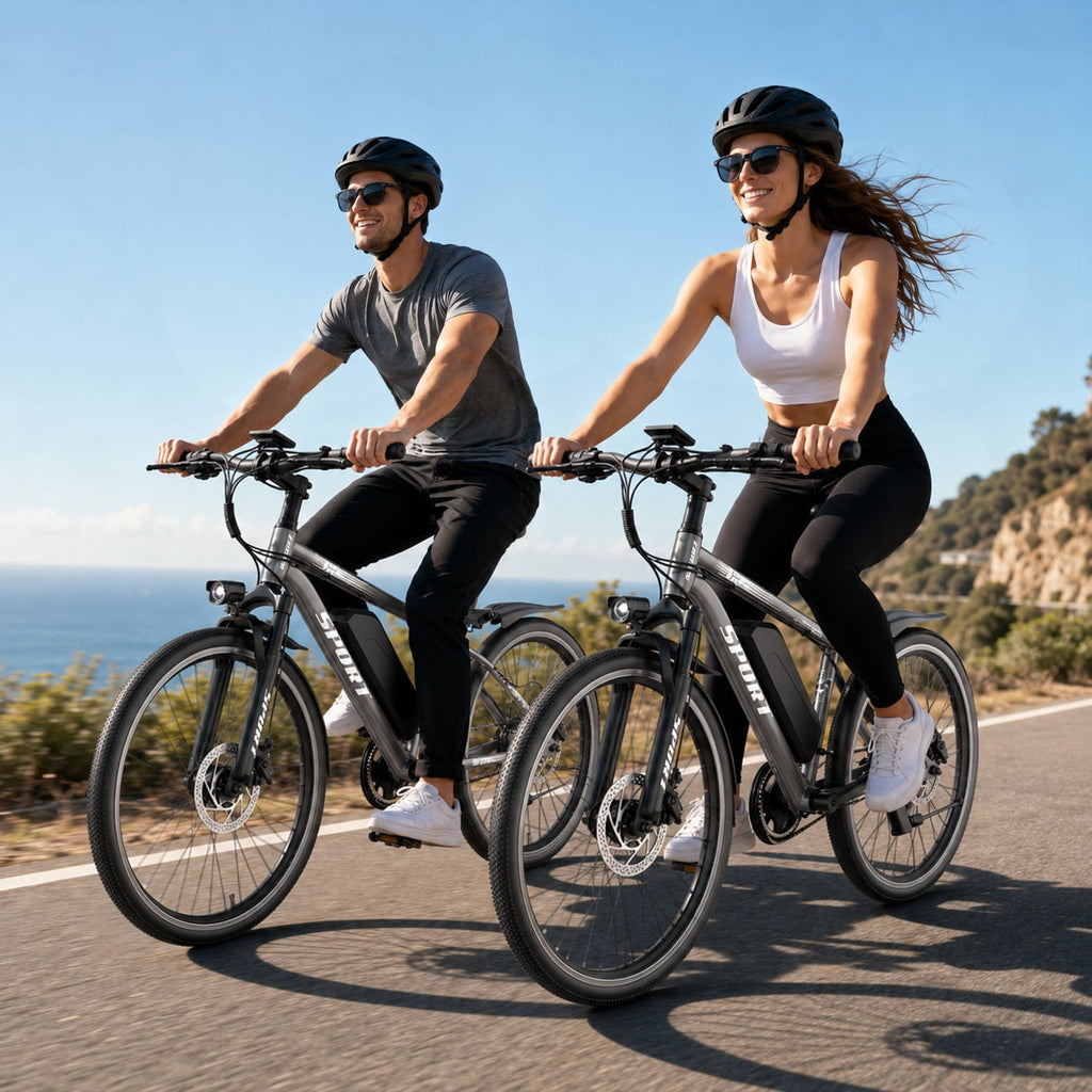 GWEIT Electric Bike, 26 Pneumatic Tires, 1500W Peak Motor Electric Mountain Bike, 25MPH 35Miles Range, 48 10.4AH Removable Battery E Bikes for Adults, UL 2849 Certification