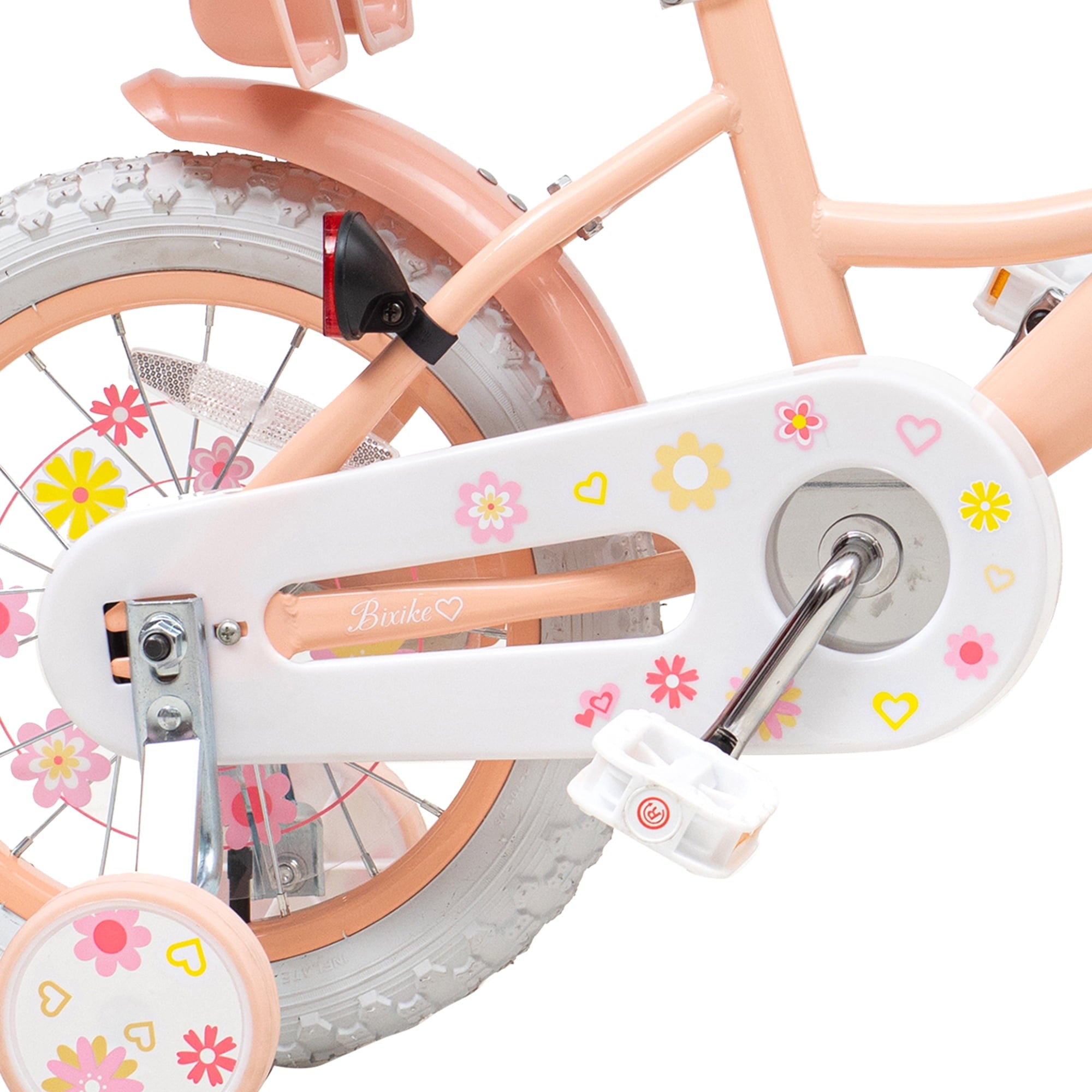 ACEGER 14 Inch Girls Bike with Basket, Training Wheels, Doll Seat, Purple Kids Bicycle for Ages 3-5