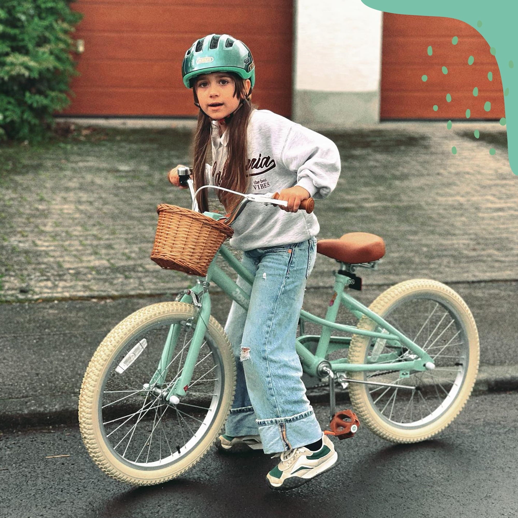 JOYSTAR Girls Bike for 2-13 Years Old Toddlers and Kids, 12 14 16 18 Kids Bike with Training Wheels & Basket, 20 Inch Kid's Bicycle with Kickstand, Retro Style Bikes