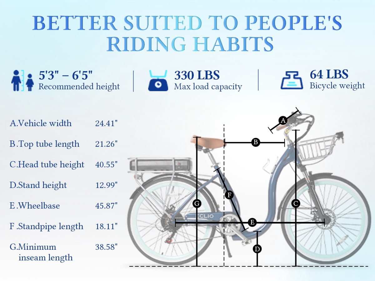 26 Inch Cruiser Electric Bike, E-Bike for Adults with 48V 15.6AH Removable Battery, Step Through Ebike for Women Men UL2849- Blue
