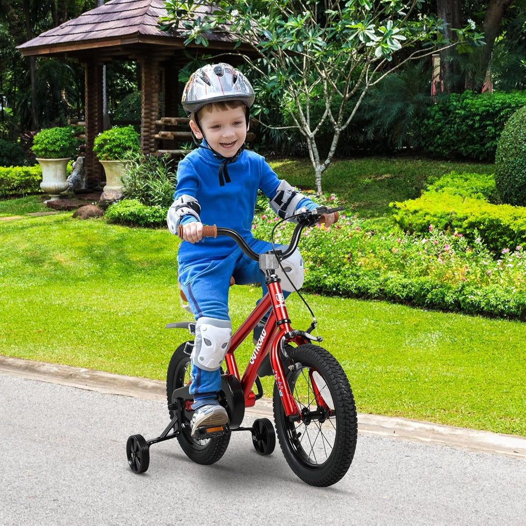 Marknig Kids Bike for Boys & Girls, 14 16 18 Inch Children's Bicycle for Ages 3-9 Years with Training Wheels and Adjustable Seat,Blue