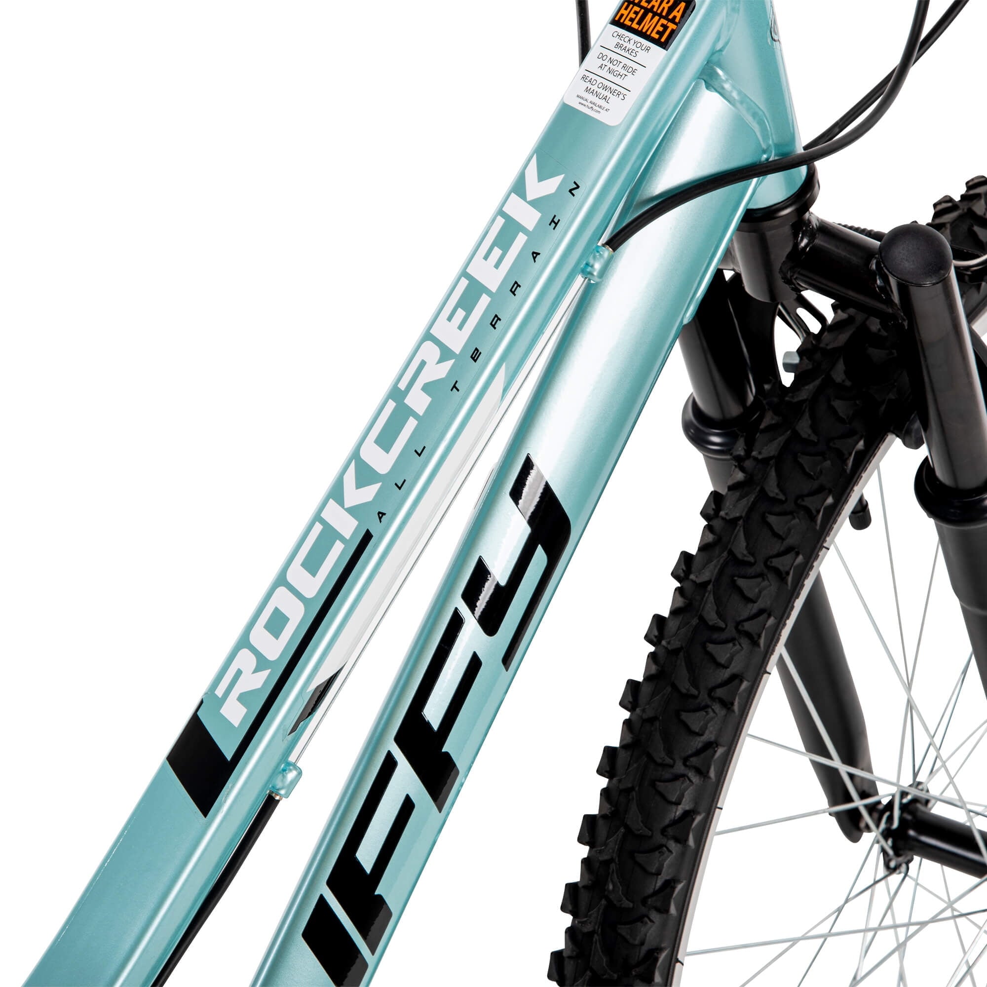 Huffy 26 Rock Creek Mountain Bike, Fits Riders 60+, Teal, Adult, Women's