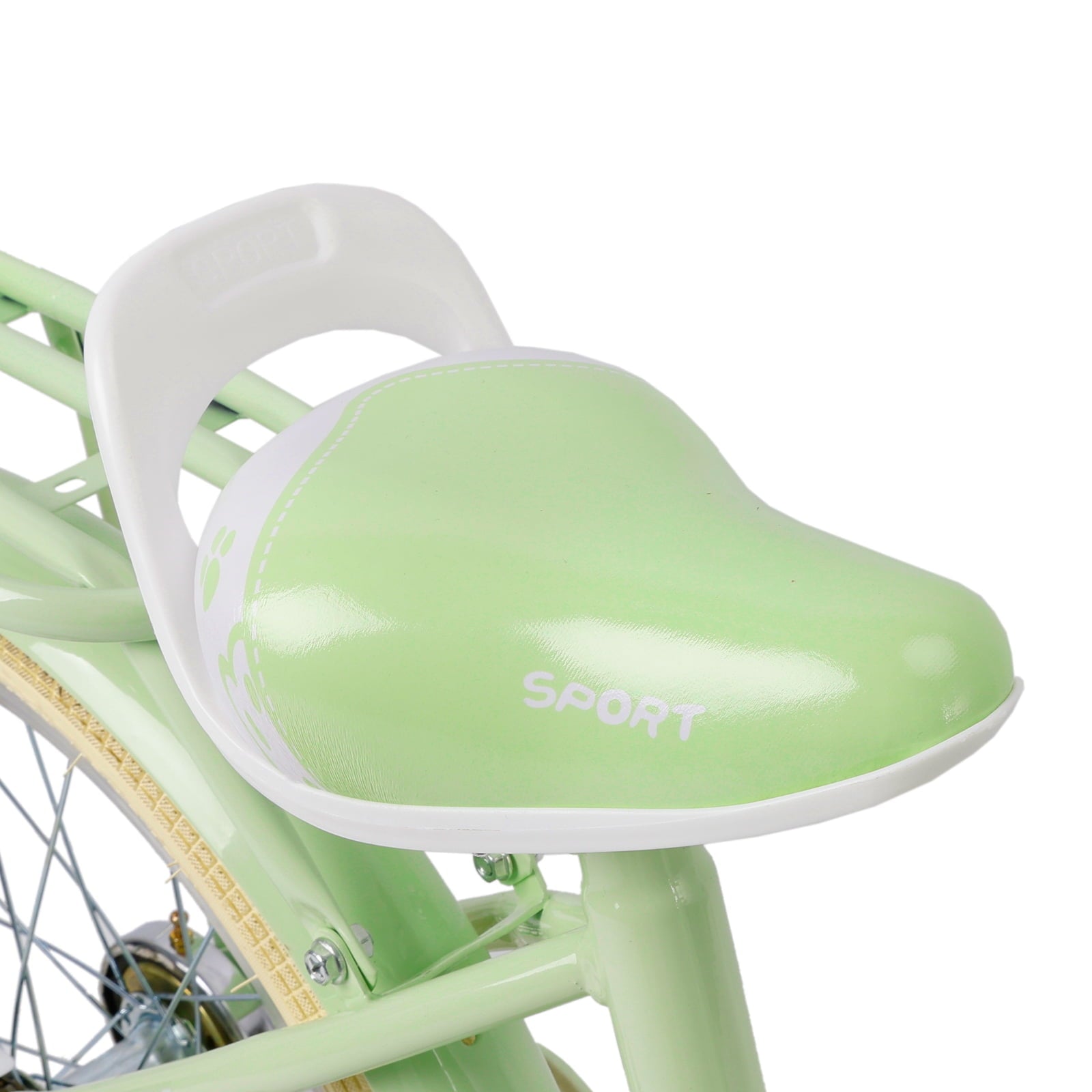 16/18 Inch Bike Kids Bicycle with Basket, Girls Bikes Ages 5-10, Kids Bicycles with Front and Rear Brakes, Kid Bike with Training Wheels, Kickstand, Rear Seat