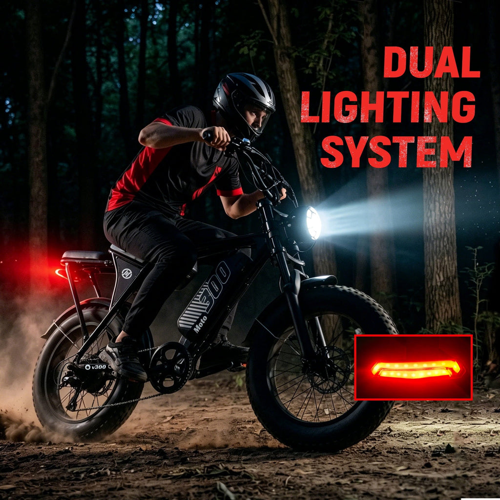ESKUTE V300D Ebike for Adults, Up to 30MPH Electric Bicycle, Peak 1500W Motor, 48V 41.6AH Removable Battery, 20 x 4.0 Fat Tire E-Bike, Full Suspension, 7-Speed for All Terrain Purple, UL2849