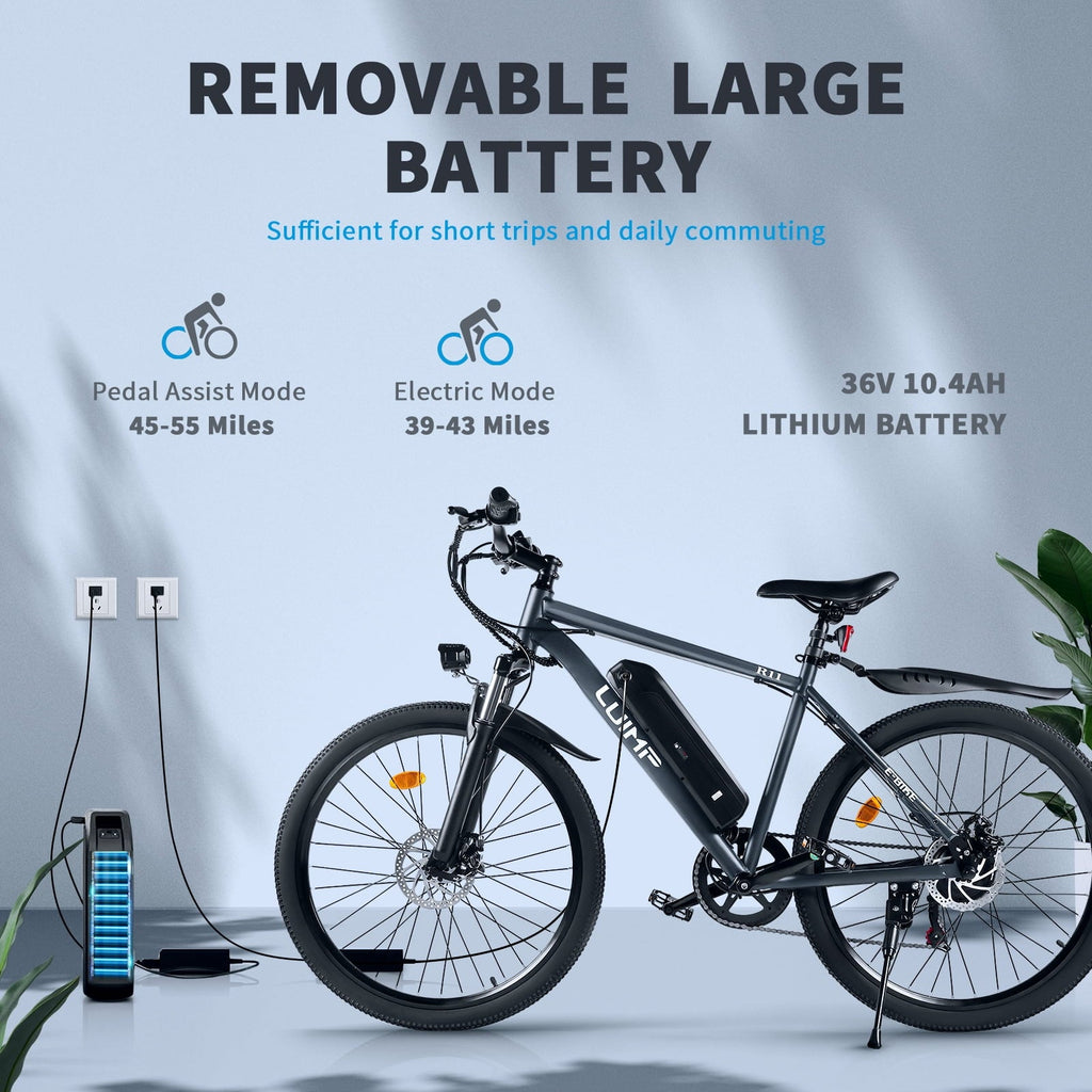 VTOKW 500W Electric Bike for Adults, 26 Electric Bicycles, 36V 10.4Ah Battery, 20MPH Ebike, E-Bike UL2849