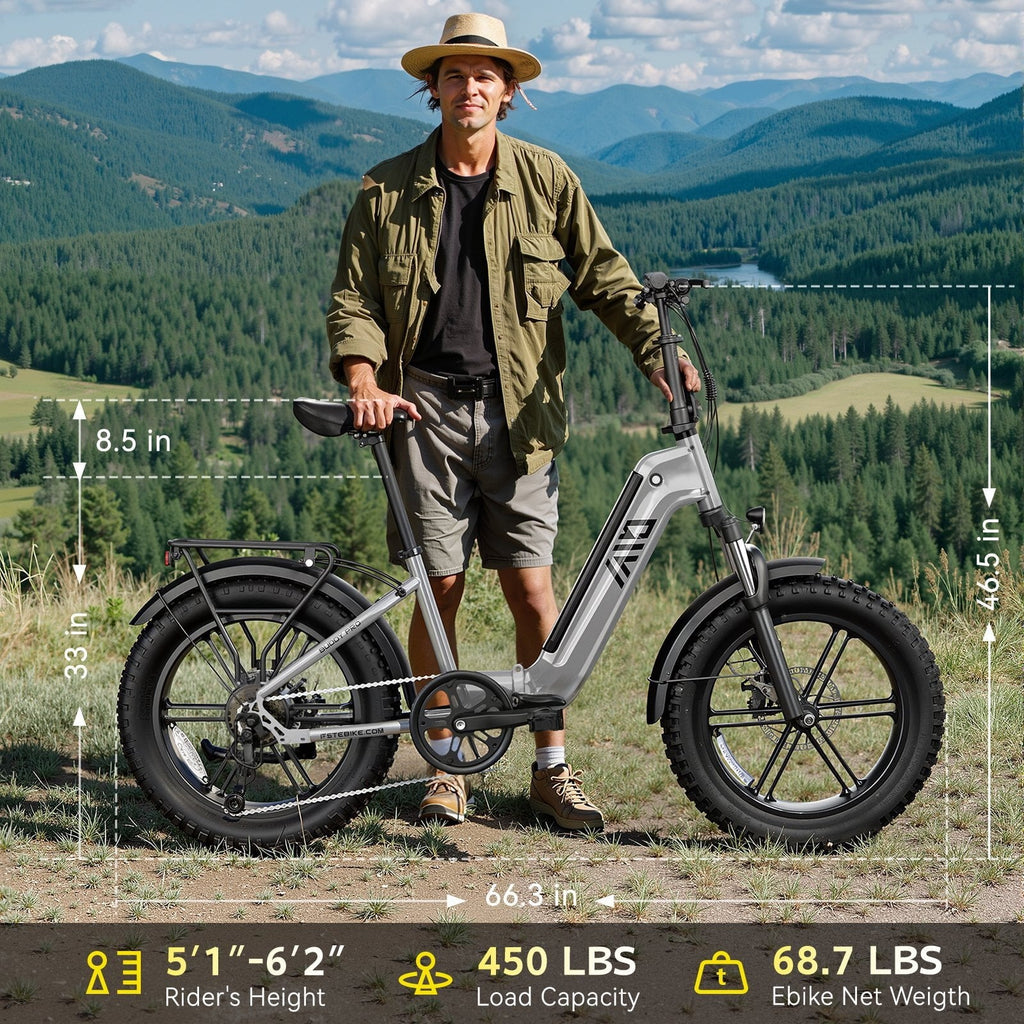 TST Electric Bike for Adult, 750W Motor 48V/15AH, UL2849, 20x4 Fat Tire Mountain E-bike, Hydraulic Disc Brakes, APP Control