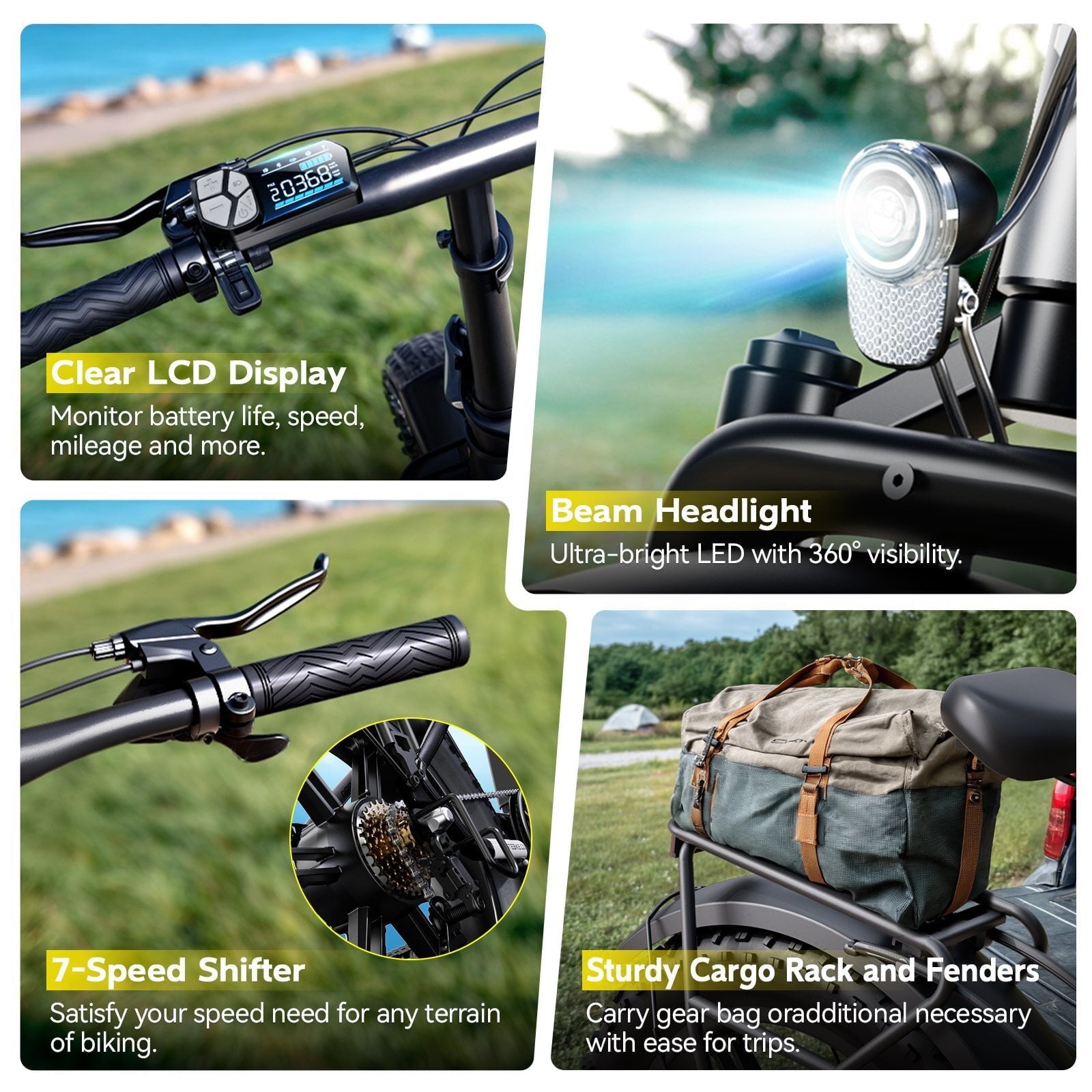 TST Electric Bike for Adult, 750W Motor 48V/15AH, UL2849, 20x4 Fat Tire Mountain E-bike, Hydraulic Disc Brakes, APP Control