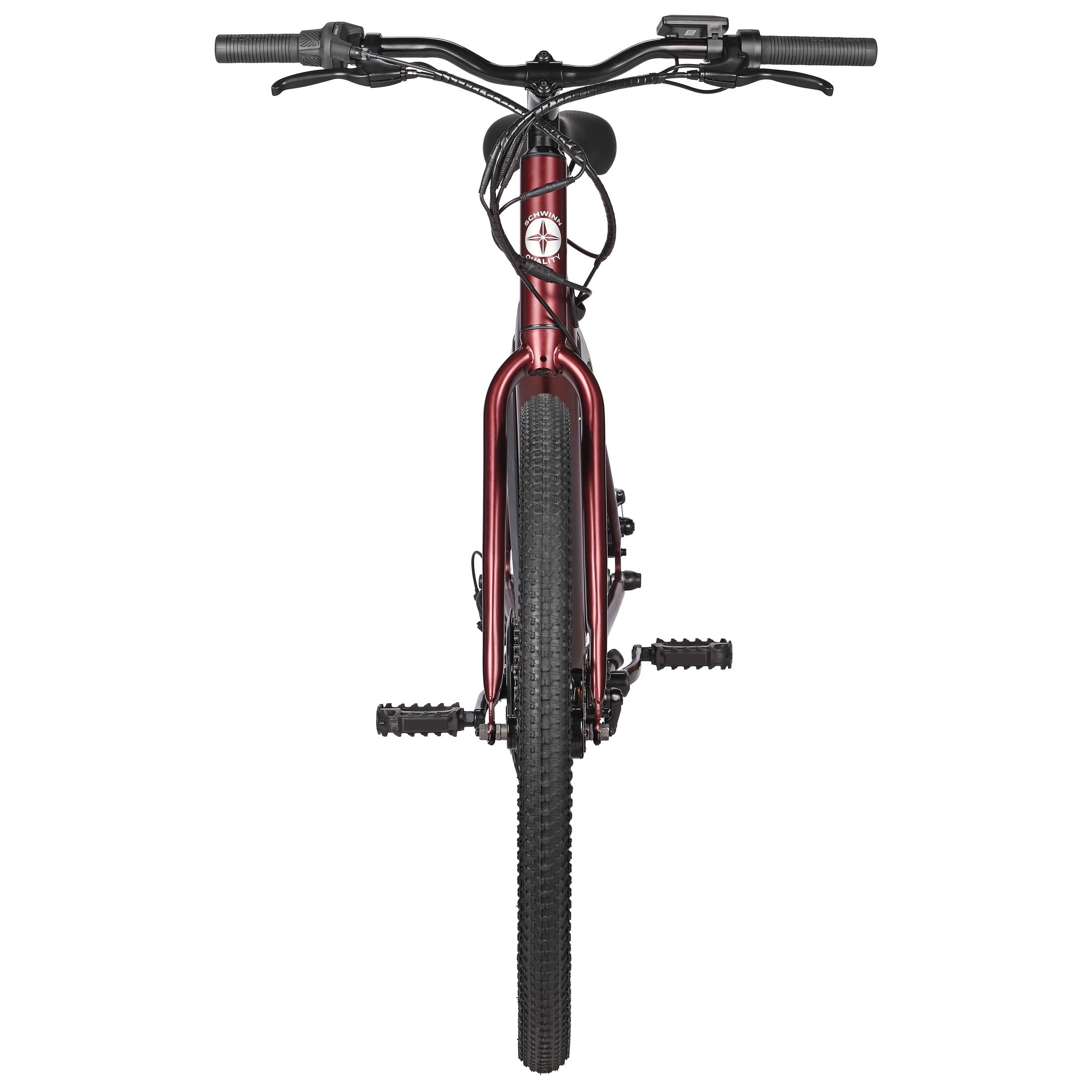 Schwinn Regent Electric Hybrid Bike, 27.5 Inch Wheel, Adult, Unisex, Red