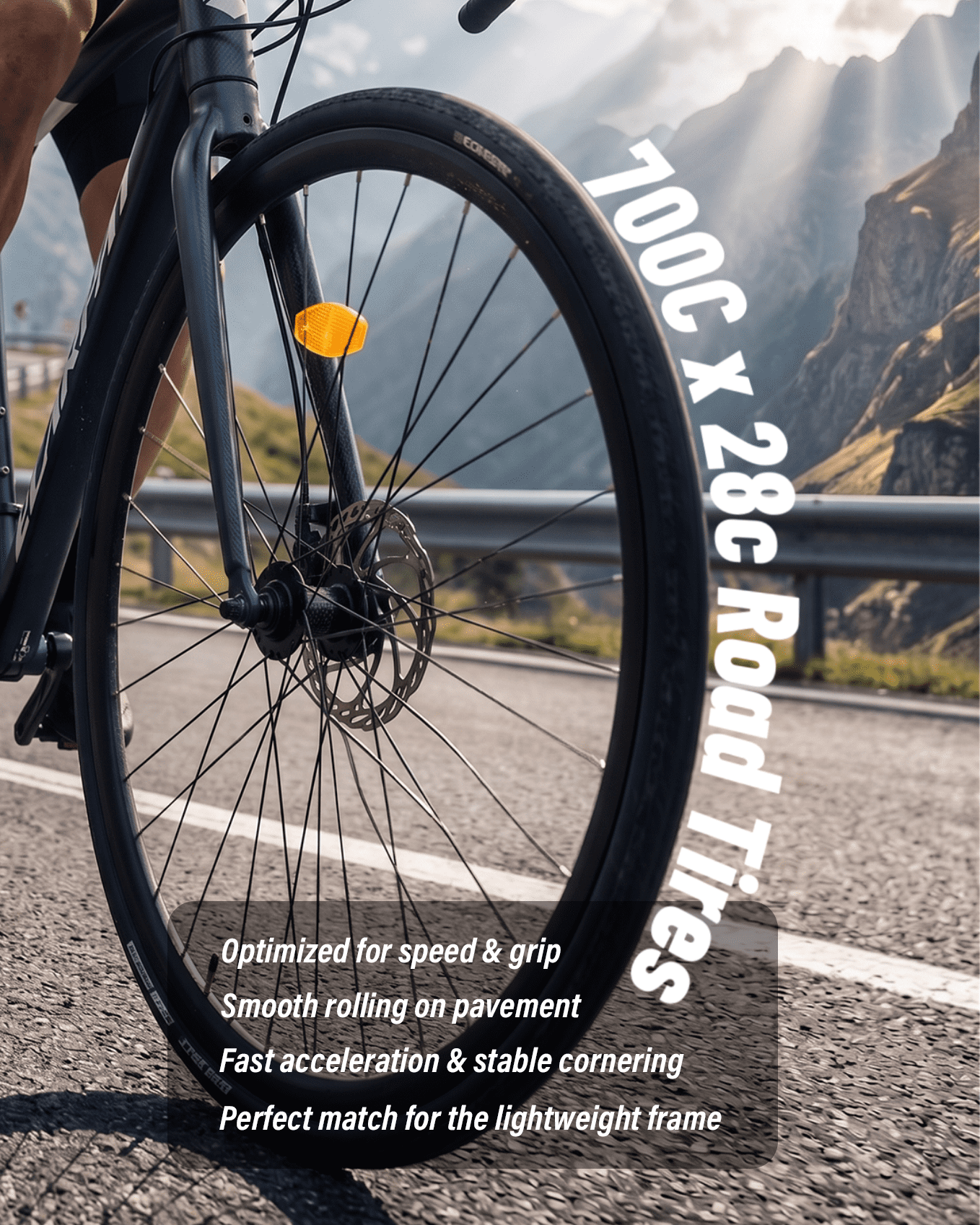 700C Road Bike 16 Speed, Sport Bike Performance Aluminum Road Bike, City Commuter Bicycle with Dual Disc Brakes, Lightweight Racing Bicycle for Men &Women, Cream
