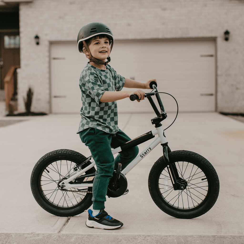 Glerc 16 Inch Little Kids Bike for Over 4 Years Old Boys Girls Youth BMX Style Bicycle with Training Wheels Coaster & Rear V Brake, Black