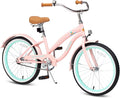 ACEGER 20 Inch Beach Cruiser Bike for Girls Ages 9-13, Pink