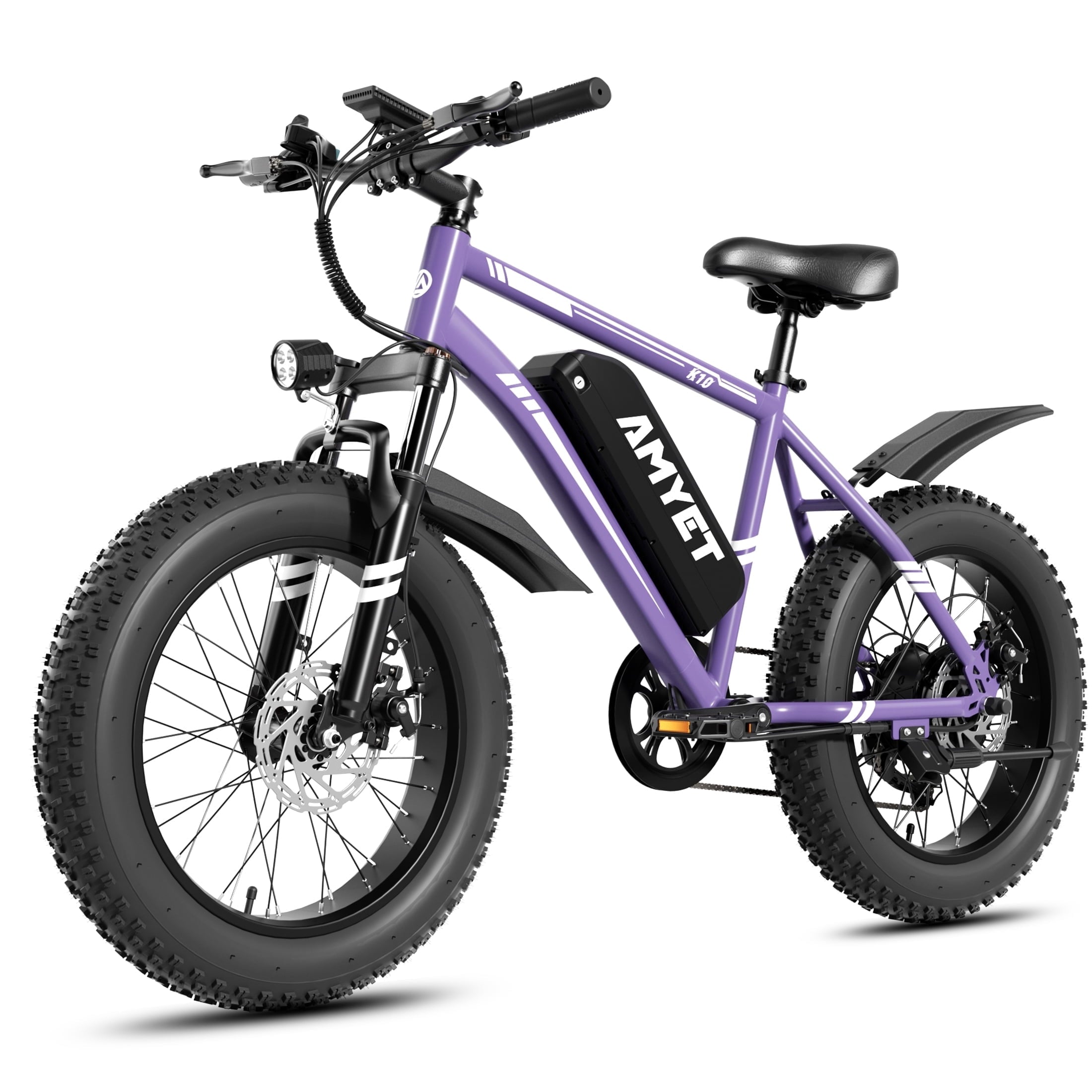 AMYET 1000W Electric Bike, 20 Fat Tire Ebike 28MPH 48V 15Ah E-Mountain Bicycles UL2849 Black