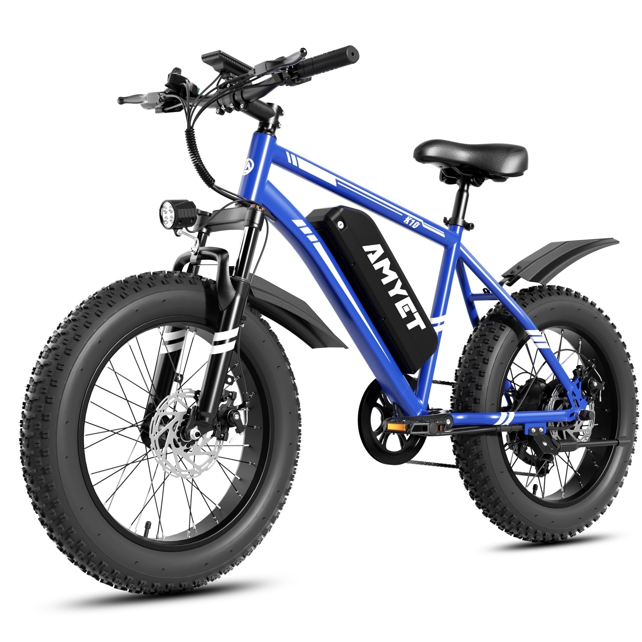 AMYET 1000W Electric Bike, 20 Fat Tire Ebike 28MPH 48V 15Ah E-Mountain Bicycles UL2849 Black