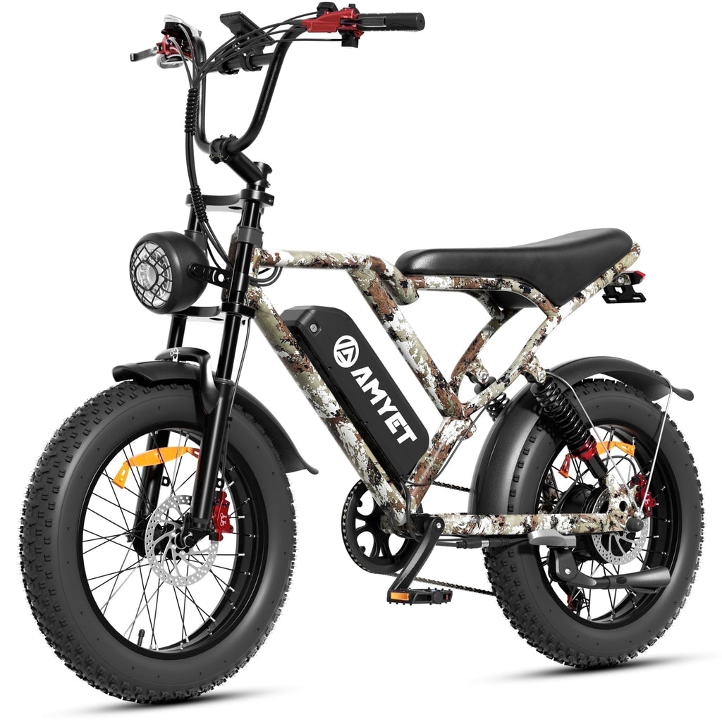 AMYET S8-S Electric Bike 1000W(1500W Peak), 48V 20Ah, 20x4.0 Fat Tire Ebike for Adults, Hydraulic Disc Brakes E-Mountain Bicycle, UL2849