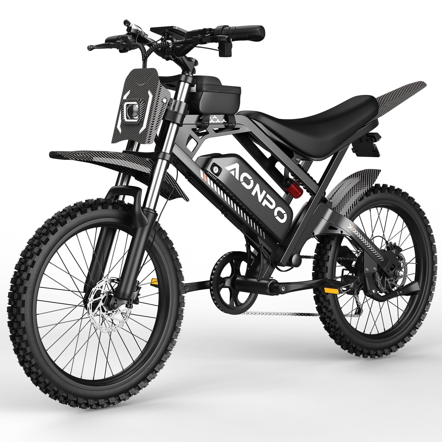 AONPO A20 Pro Electric Bike for Adults, 20*4.0 Fat Tire E-Mountain Bicycle,Peak 2000W Motor 52V 22.5Ah 7-Speed E-Bike UL2849, LCD Display with NFC Unlock