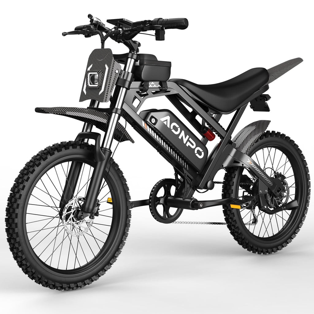 AONPO A20 Pro Electric Bike for Adults, 20*4.0 Fat Tire E-Mountain Bicycle,Peak 2000W Motor 52V 22.5Ah 7-Speed E-Bike UL2849, LCD Display with NFC Unlock