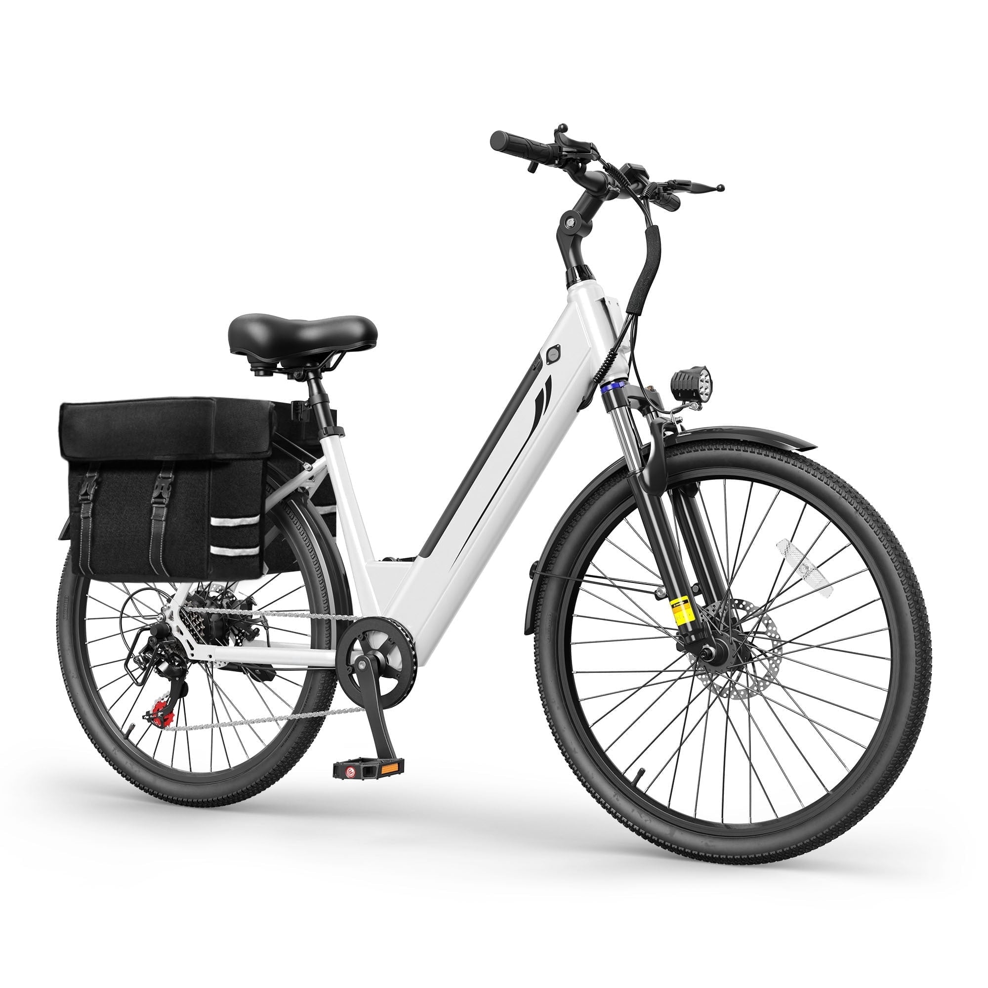 Actbest 26 Electric Bike for Woman, Peak 1200W Motor, 48V 15Ah Battery , 7-Speed, Front Suspension & LCD Display, Wide saddle suitable for women riders, Mountain EBike for Adults