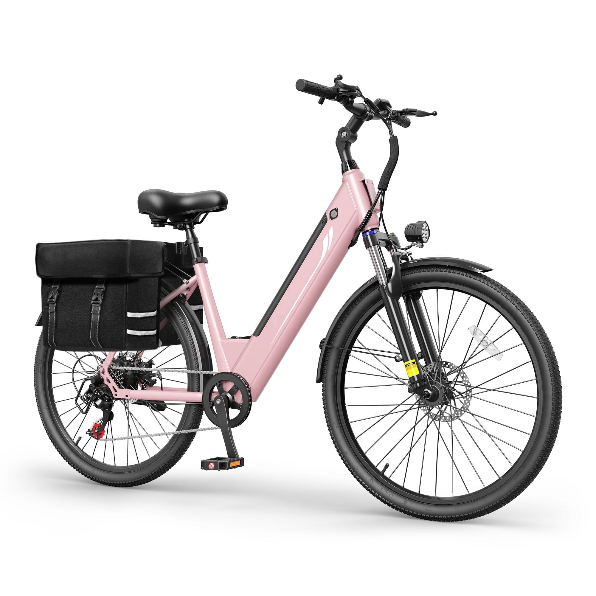Actbest 26 Electric Bike for Woman, Peak 1200W Motor, 48V 15Ah Battery , 7-Speed, Front Suspension & LCD Display, Wide saddle suitable for women riders, Mountain EBike for Adults