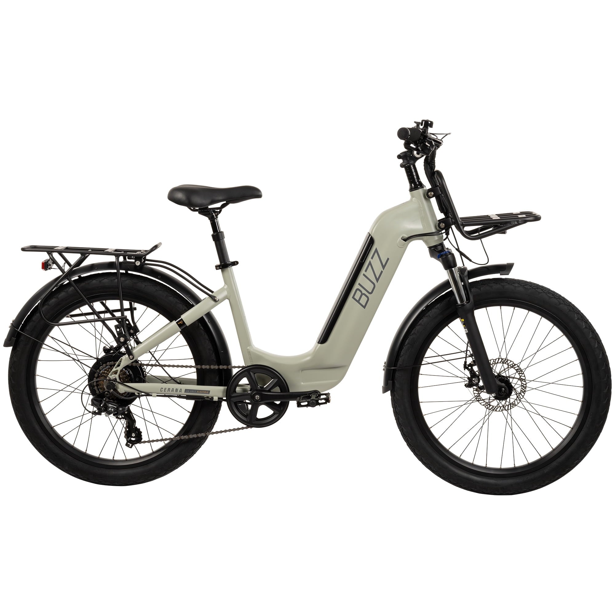 Buzz 24 Cerana 2 48V Electric Bike, Fits Riders 60+, Moss Green, Adult, Unisex