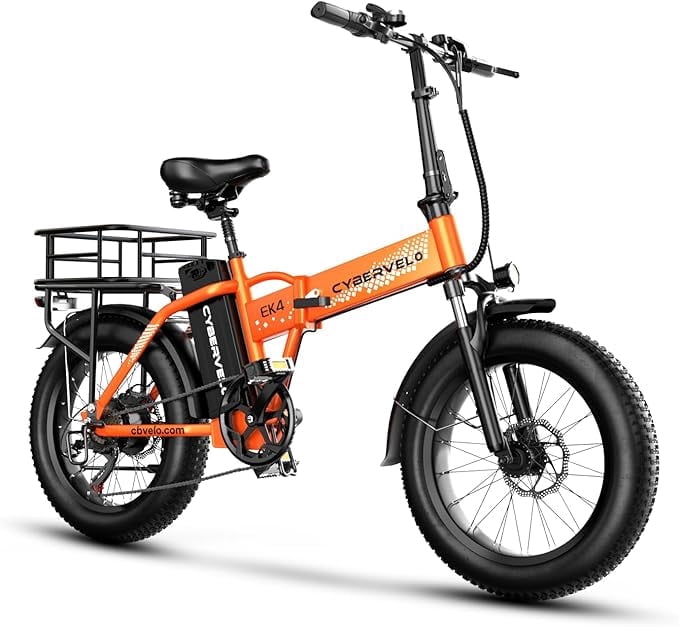 Cbvelo 1000W Folding Electric Bike for Adults, 48V 20.8AH Large Removable Battery E-Bike, 30+MPH, 80 Miles Max Range, 20 Fat Tire Electric Bike for Adults, Adult Electric Bicycles for Commute