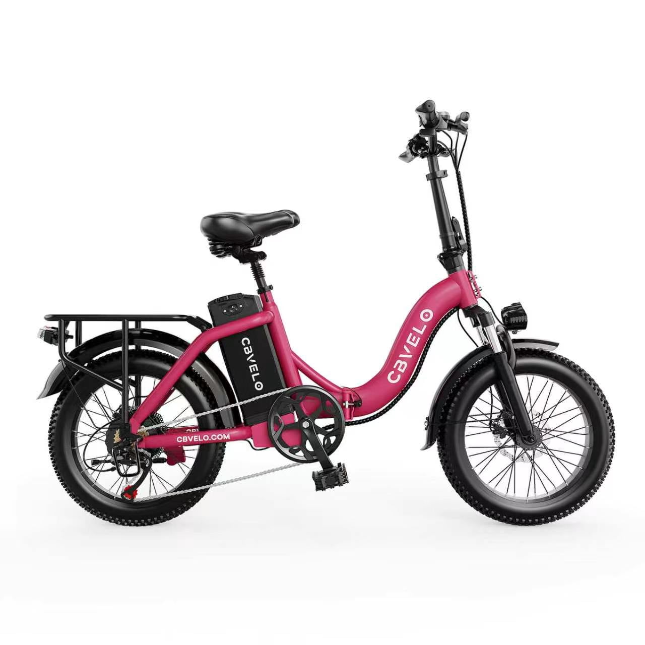 Cbvelo 1000W Folding Electric Bike, 48V 20.8AH Removable Battery, 30+MPH, 80 Miles Max Range, 20 Fat Tire for Adults, Older Teen Commuter
