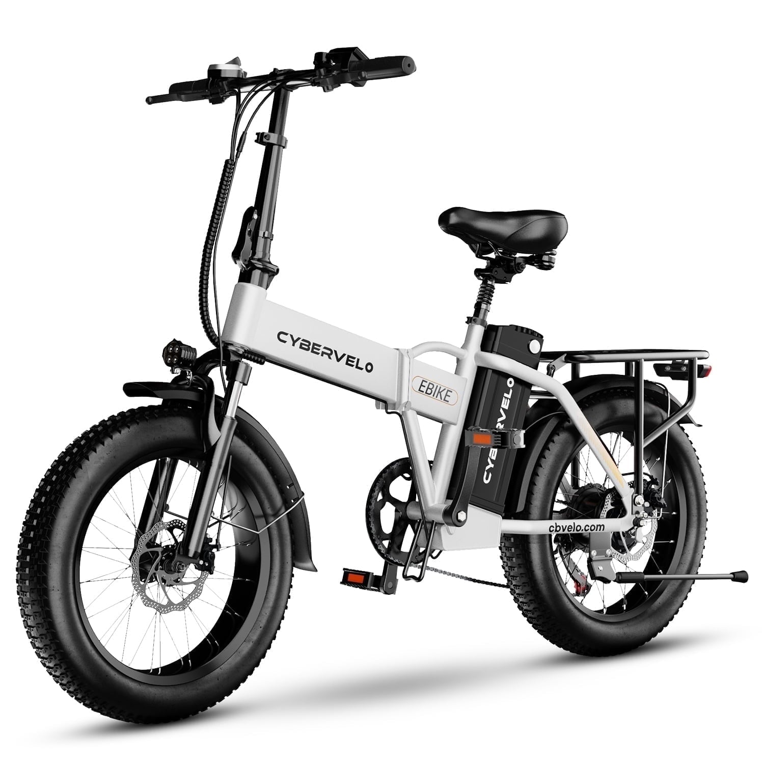 Cbvelo 1000W Folding Electric Bike for Adults, 48V 20.8AH Large Removable Battery E-Bike, 30+MPH, 80 Miles Max Range, 20 Fat Tire Electric Bike for Adults, Adult Electric Bicycles for Commute