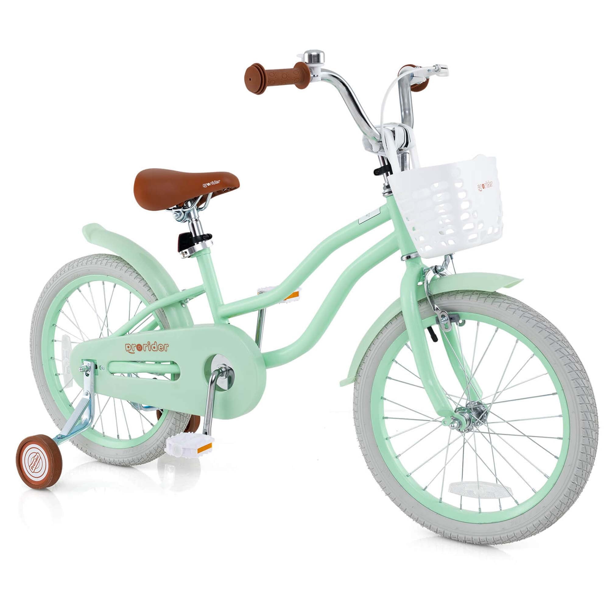 Costway 18'' Kids Bike Toddler Bicycle with Training Wheel Kickstand for 4-8 Years Old Pink