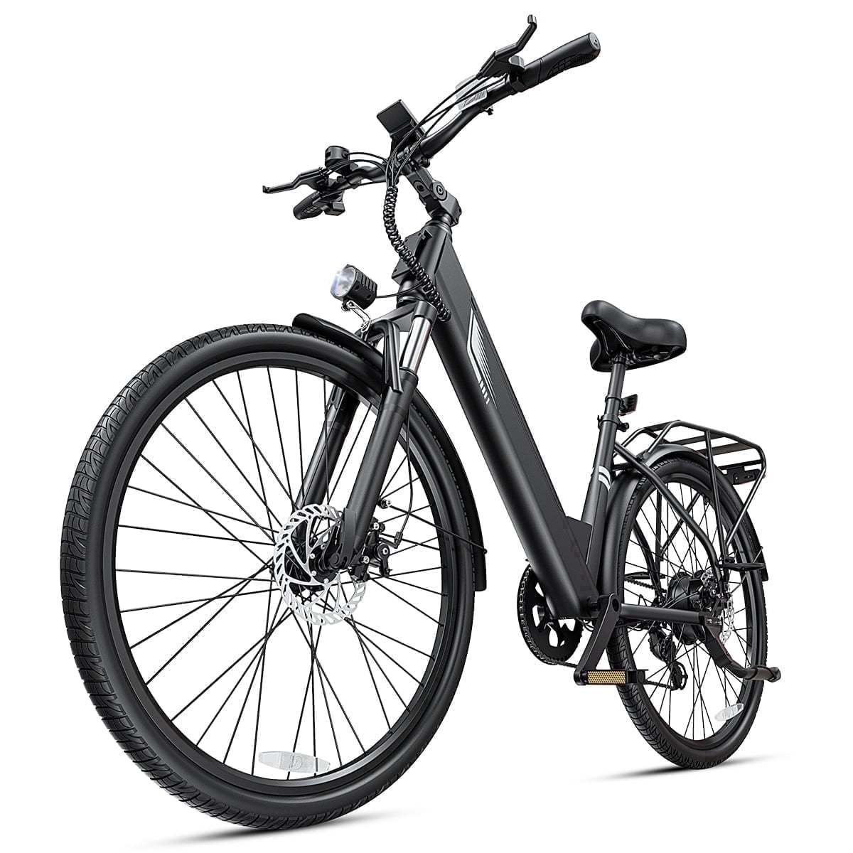 DYU C7L Electric Bike for Adults, 26 Peak 1000W Motor Ebike, 48V 10.4Ah Removable Battery, 45 Miles Max 20MPH, 7 Speed Electric Bicycle UL2849