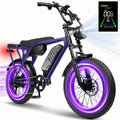 ESKUTE V300D Ebike for Adults, Up to 30MPH Electric Bicycle, Peak 1500W Motor, 48V 41.6AH Removable Battery, 20 x 4.0 Fat Tire E-Bike, Full Suspension, 7-Speed for All Terrain Purple, UL2849