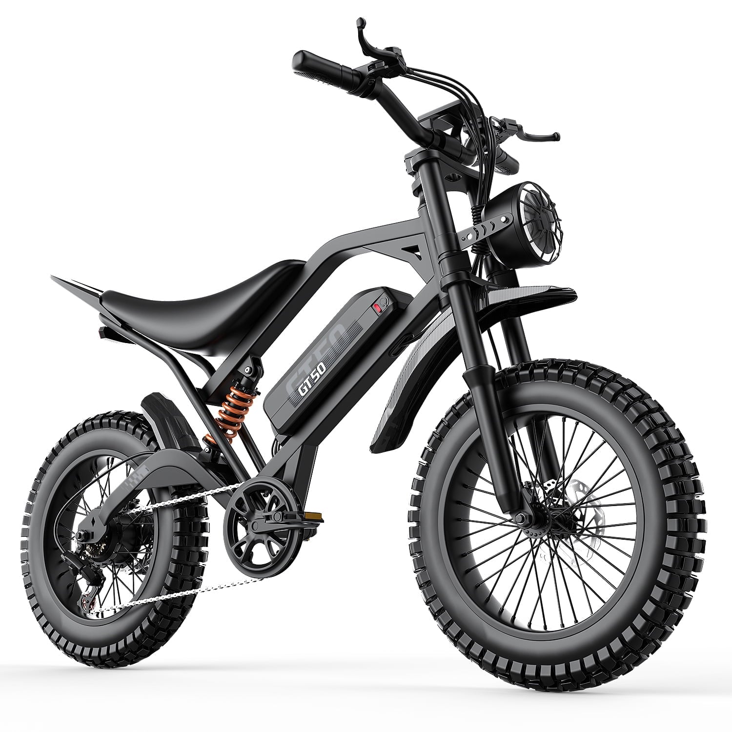 ASKGO Electric Bike for Adult, 2200W Peak Electric Dirt Bike, 100 Miles, 7 Speed Electric Motorcycle, 48V Removable Battery, 20 Fat Tire Off Road Ebike, Full Suspension Ebike for Snow/Beach/Mountain