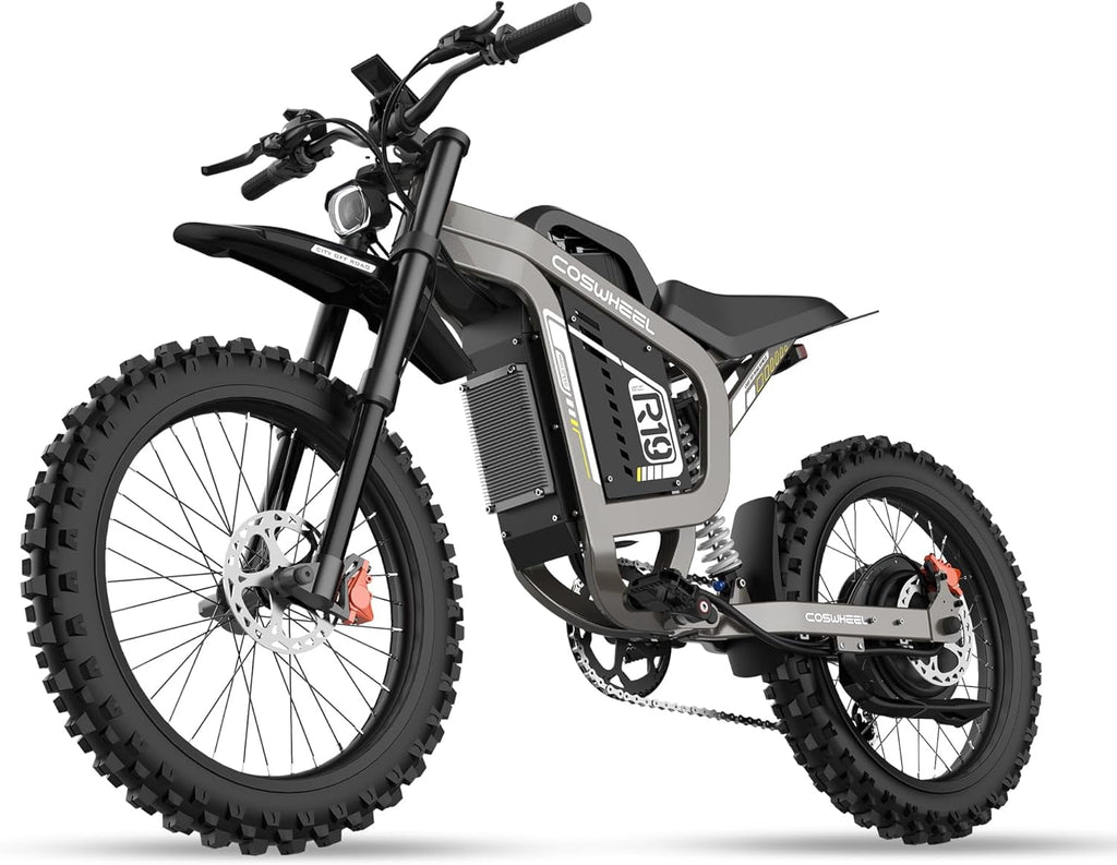 Electric Bike for Adult,Electric Mountain Bike,Coswheel R19 Ebike with 6000W Peak Motor,50 Mph Speed,72V 40AH Battery,Hydraulic Brakes & Full Shock Absorption,Electric Dirt Bike for Outdoor Adventure