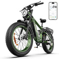 Electric Bike for Adults, 2000W 4000W Peak Motor, 48V 25Ah Removable Battery, 26x4.0 Fat Tire Ebike, 7-Speed Shimano, Front Fork & Linkage Suspension, Rear Rack, 40MPH, UL2849, Green