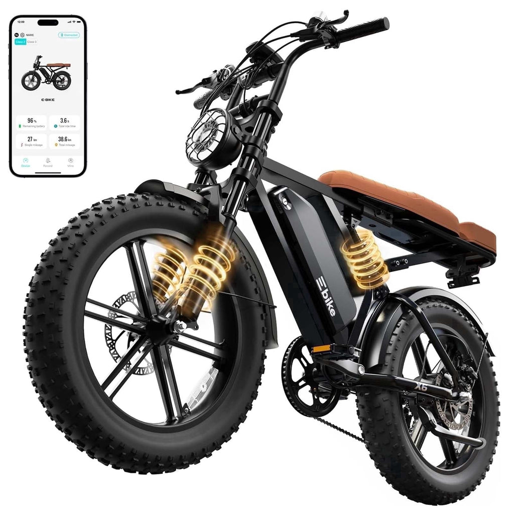 SISIGAD Electric Bike for Adults,20x4.0 Fat Tire E Mountain Bicycle,Peak 1500W Motor 48V15Ah Battery UL2849