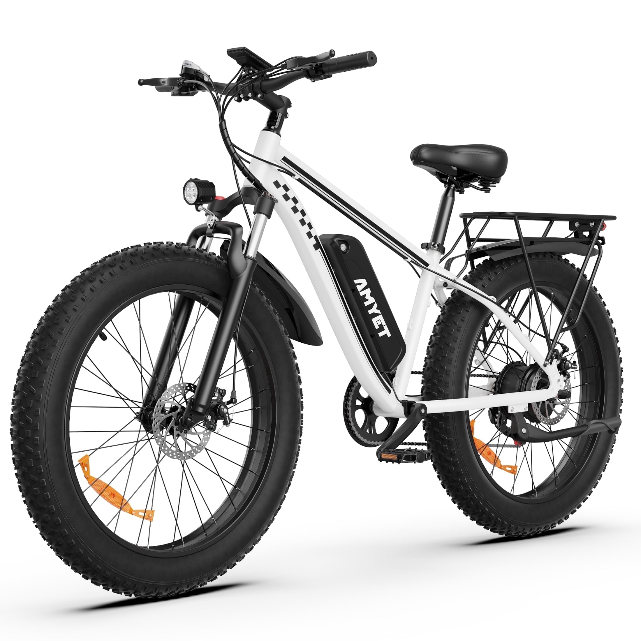 AMYET EB26 Electric Bike for Adults, Peak 1500W 48V 15Ah, 26 Fat Tire Ebike, E-Mountain Bicycle, UL2849