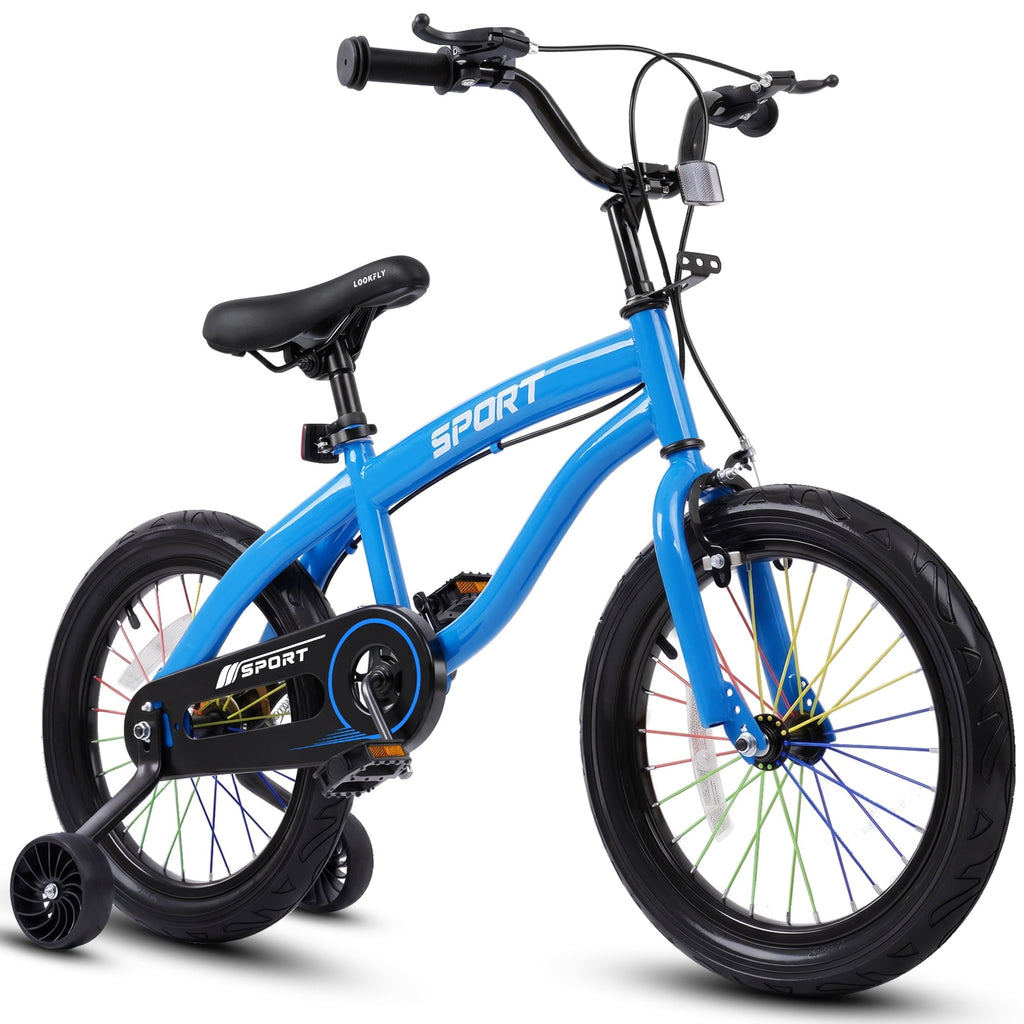Enjoyrun 14 Kids Bike,Bike for Boys and Girls with Training Wheels,Children's Bicycles for Ages 3–7,Blue