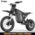 Freego X0 Electric Mountain Bike for Adults & Teens,3600W(Peak),60V 23AH Battery,40 MPH Top Speed,50 Miles Range,14/10 Tires,UL2849