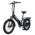 GOTRAX R2 Folding Adult Electric Bike, 500W 20mph, 20 x 3 Fat Tire, LCD Display, Black