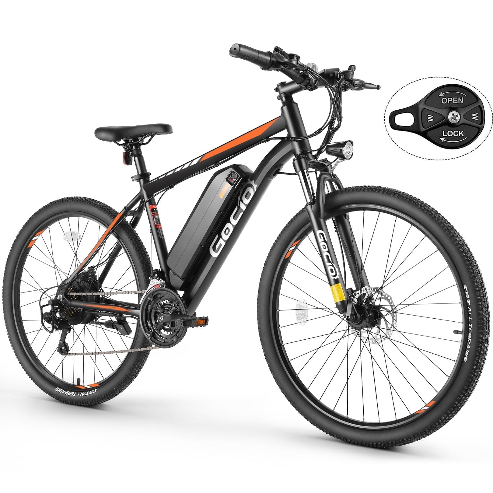 Gocio 26 Electric Bike, 350W Electric Bike for Adults 19.8MPH Electric Mountain Bike, LCD, Lockable Suspension Fork, 374.4Wh 36V Battery UL2849 Certified, 21-Speed E-Bikes Adult Electric Bicycle
