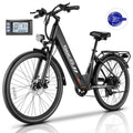 Gocio 26 x 2.1 Electric Bike for Adults, 500W Commuter Ebike, 48V 720wh Built-in Battery, 5 Riding Modes, Max 60 Miles, LCD, Lockable Front Suspension Step Thru E Bikes UL 2849