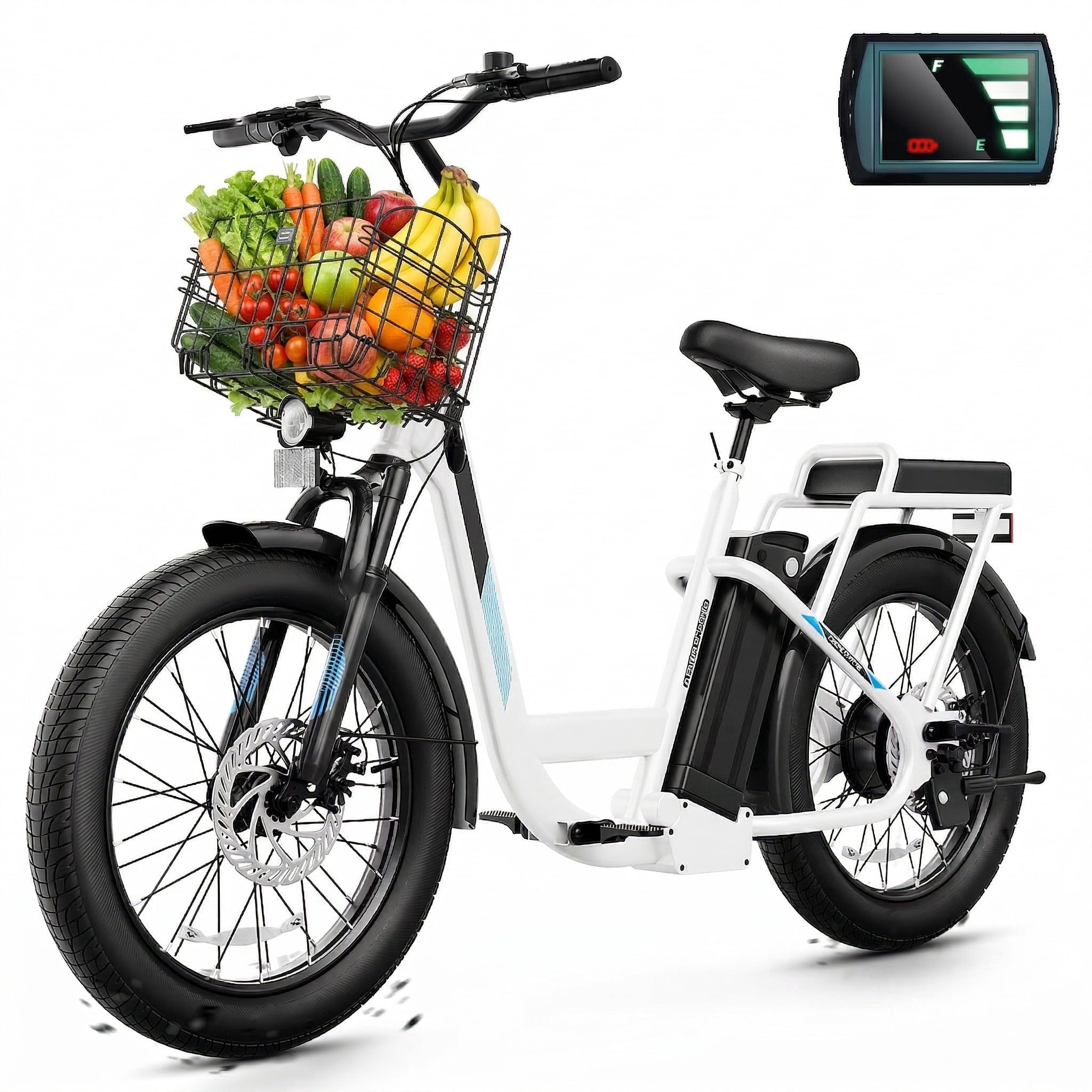 SANOPY 500W Electric Bike for Adults,48V Removable Battery,20 Mile Range&20MPH Max Speed,Electric Scooter with Seat,Commuter E-scooter for Adults and Teens,Gray,UL2272